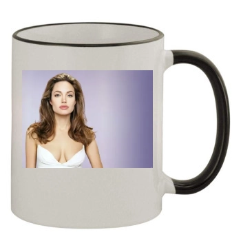 Angelina Jolie 11oz Colored Rim & Handle Mug