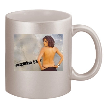 Angelina Jolie 11oz Metallic Silver Mug