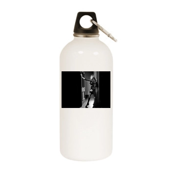 Angelina Jolie White Water Bottle With Carabiner