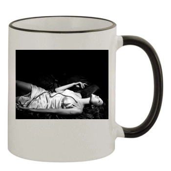 Angelina Jolie 11oz Colored Rim & Handle Mug