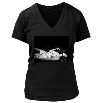 Angelina Jolie Women's Deep V-Neck TShirt