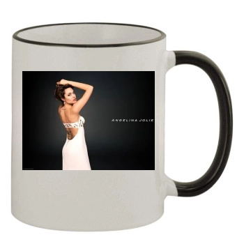 Angelina Jolie 11oz Colored Rim & Handle Mug