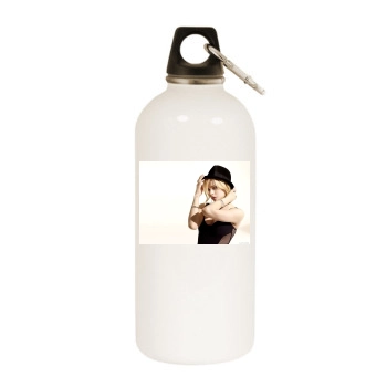 Avril Lavigne White Water Bottle With Carabiner