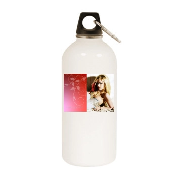 Avril Lavigne White Water Bottle With Carabiner