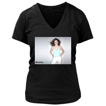 Beverley Mitchell Women's Deep V-Neck TShirt