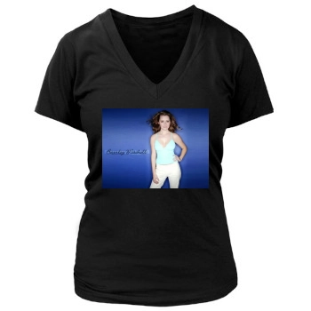 Beverley Mitchell Women's Deep V-Neck TShirt