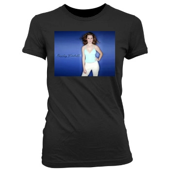 Beverley Mitchell Women's Junior Cut Crewneck T-Shirt