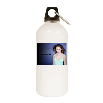 Beverley Mitchell White Water Bottle With Carabiner