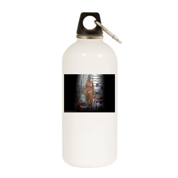 Beverley Mitchell White Water Bottle With Carabiner