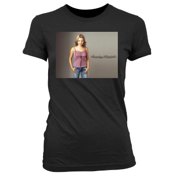 Beverley Mitchell Women's Junior Cut Crewneck T-Shirt