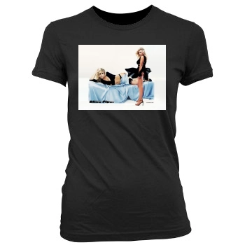 Billie Piper Women's Junior Cut Crewneck T-Shirt