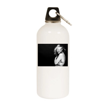 Billie Piper White Water Bottle With Carabiner