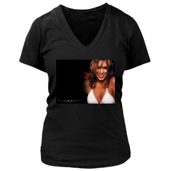 Billie Piper Women's Deep V-Neck TShirt