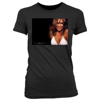 Billie Piper Women's Junior Cut Crewneck T-Shirt