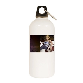 Billie Piper White Water Bottle With Carabiner