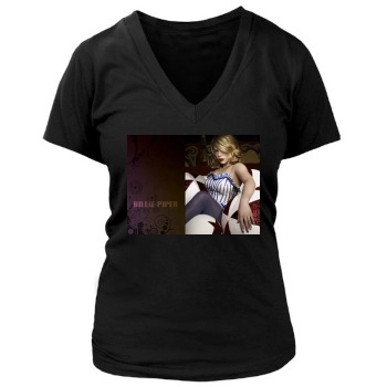 Billie Piper Women's Deep V-Neck TShirt