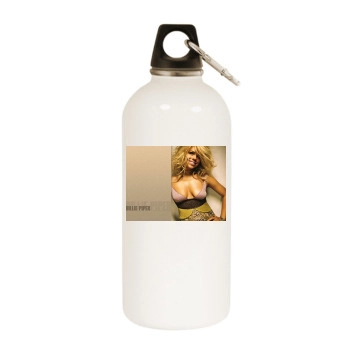 Billie Piper White Water Bottle With Carabiner