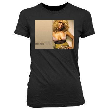 Billie Piper Women's Junior Cut Crewneck T-Shirt