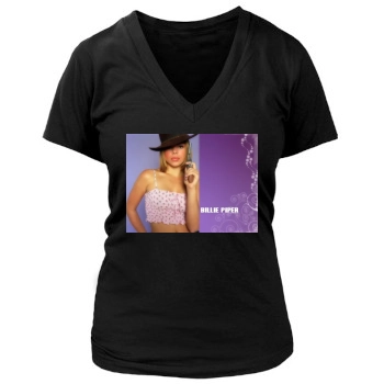 Billie Piper Women's Deep V-Neck TShirt