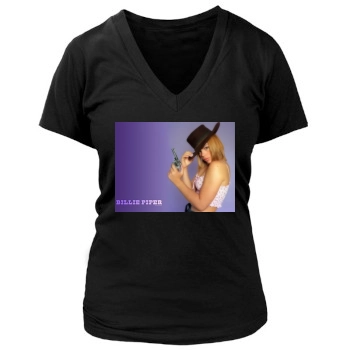 Billie Piper Women's Deep V-Neck TShirt