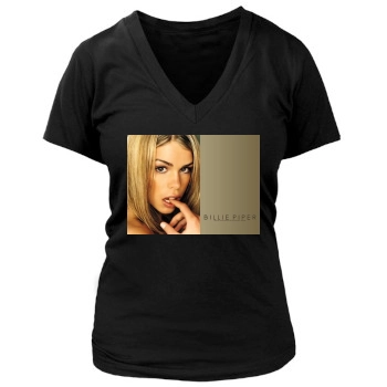 Billie Piper Women's Deep V-Neck TShirt