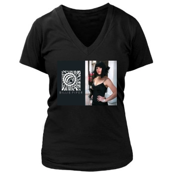 Billie Piper Women's Deep V-Neck TShirt