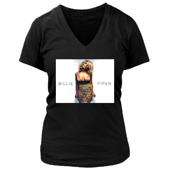 Billie Piper Women's Deep V-Neck TShirt