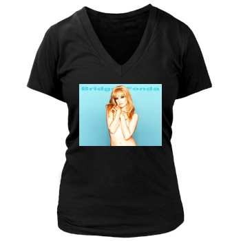 Bridget Fonda Women's Deep V-Neck TShirt