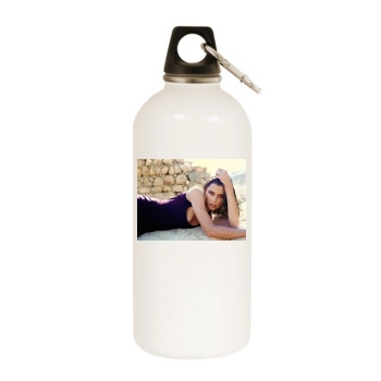 Bridget Moynahan White Water Bottle With Carabiner