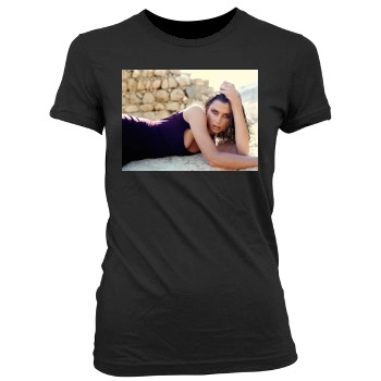 Bridget Moynahan Women's Junior Cut Crewneck T-Shirt