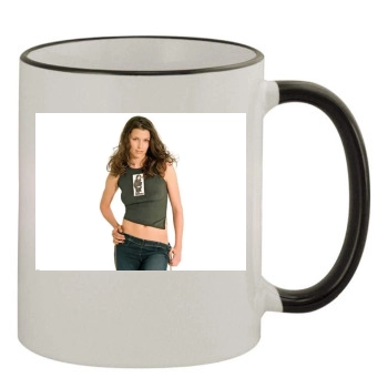 Bridget Moynahan 11oz Colored Rim & Handle Mug