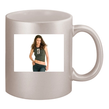 Bridget Moynahan 11oz Metallic Silver Mug