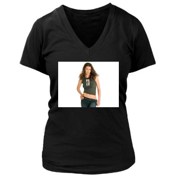 Bridget Moynahan Women's Deep V-Neck TShirt