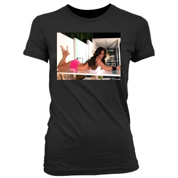 Brooke Burke Women's Junior Cut Crewneck T-Shirt