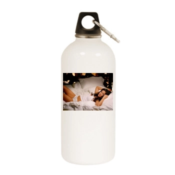 Brooke Burke White Water Bottle With Carabiner