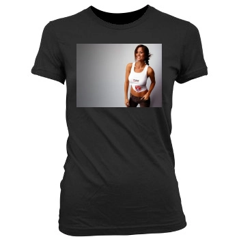 Brooke Burke Women's Junior Cut Crewneck T-Shirt