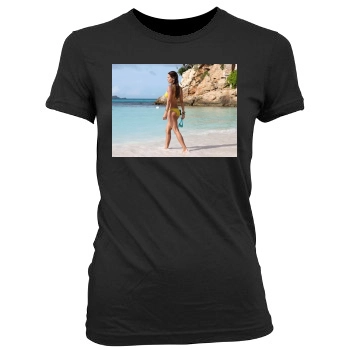 Brooke Burke Women's Junior Cut Crewneck T-Shirt