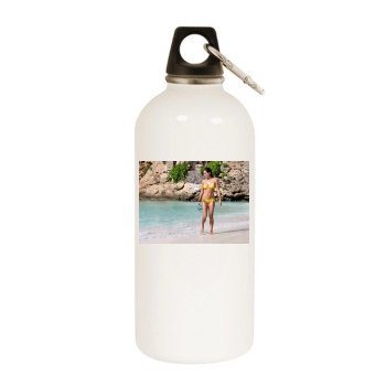 Brooke Burke White Water Bottle With Carabiner