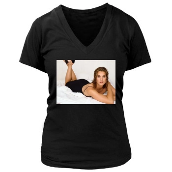 Brooke Shields Women's Deep V-Neck TShirt