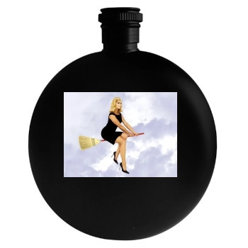 Brooke Shields Round Flask