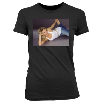 Cameron Diaz Women's Junior Cut Crewneck T-Shirt