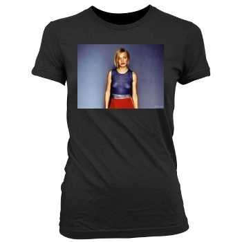 Cameron Diaz Women's Junior Cut Crewneck T-Shirt