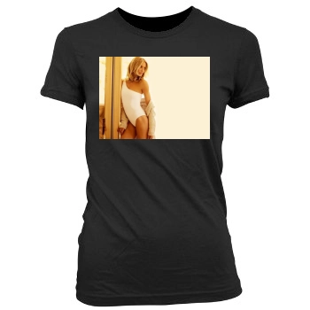 Cameron Diaz Women's Junior Cut Crewneck T-Shirt