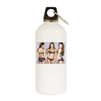 Candice Swanepoel White Water Bottle With Carabiner