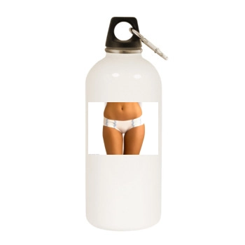 Candice Swanepoel White Water Bottle With Carabiner