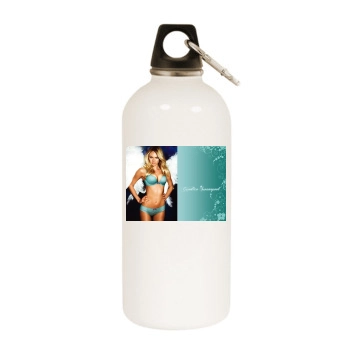 Candice Swanepoel White Water Bottle With Carabiner