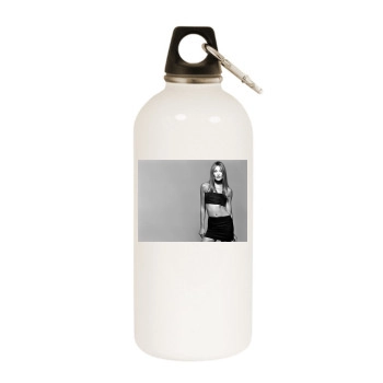 Carla Bruni White Water Bottle With Carabiner