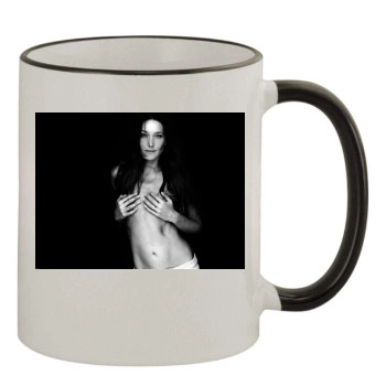 Carla Bruni 11oz Colored Rim & Handle Mug