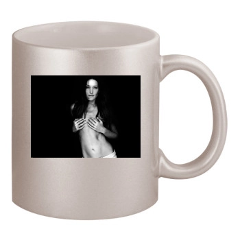 Carla Bruni 11oz Metallic Silver Mug