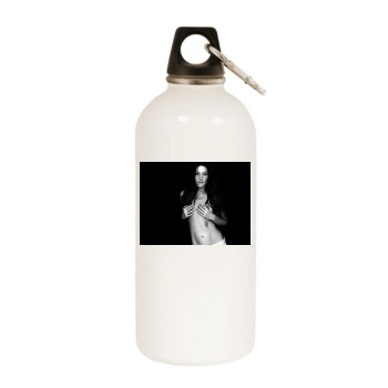 Carla Bruni White Water Bottle With Carabiner